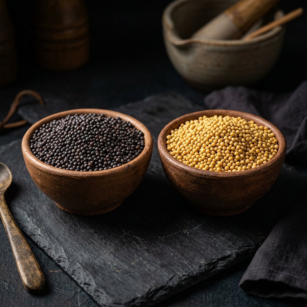 Black and Yellow Mustard Seeds Rai